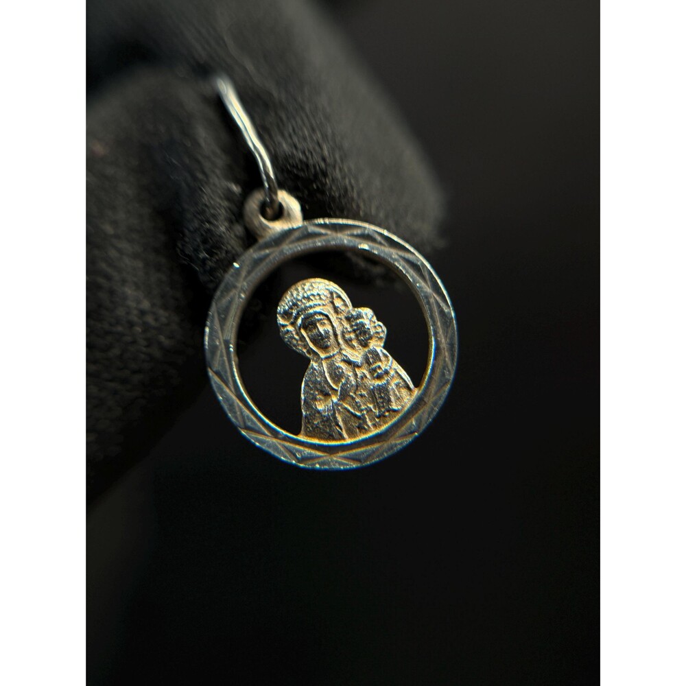 Small Sterling Silver Orthodox Saint Charm Pendant